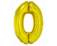 Balon foliowy Smart, Cyfra 0, złota, 76 cm AA